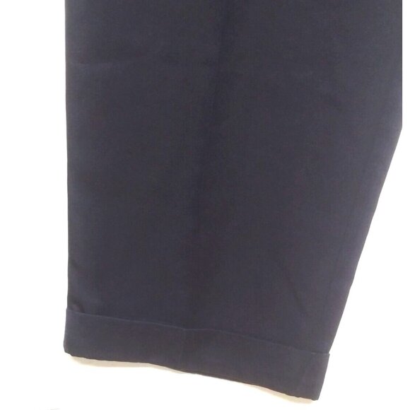 Bill Blass Pants Pleated Slacks Trousers 40x32 blue cuffed hems adjustable waist - Picture 4 of 9